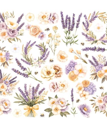 Alternative view of SIMPLE STORIES - Collezione  Simple Vintage Lavender Fields - Floral Bits & Pieces