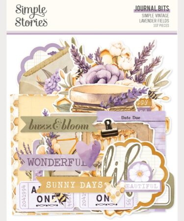SIMPLE STORIES - Collezione  Simple Vintage Lavender Fields -  Journal Bits & Pieces