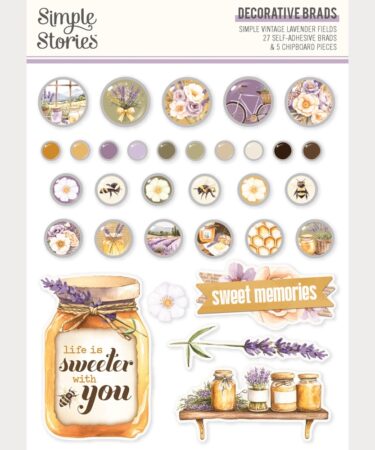 SIMPLE STORIES - Collezione  Simple Vintage Lavender Fields - Decorative Brads