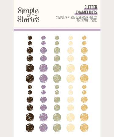 SIMPLE STORIES - Collezione  Simple Vintage Lavender Fields - Glitter Enamel Dots