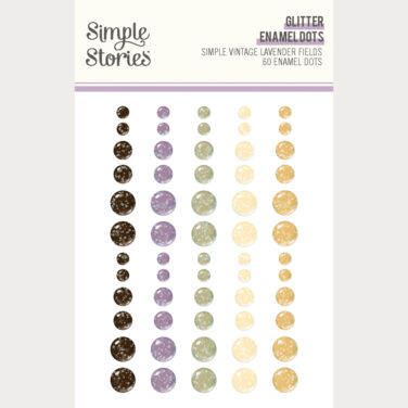 SIMPLE STORIES - Collezione  Simple Vintage Lavender Fields - Glitter Enamel Dots
