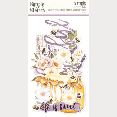 SIMPLE STORIES - Collezione  Simple Vintage Lavender Fields - Simple Pages Page Pieces