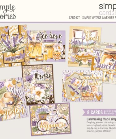 SIMPLE STORIES - Collezione  Simple Vintage Lavender Fields - Simple Cards Card Kit
