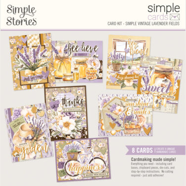 SIMPLE STORIES - Collezione  Simple Vintage Lavender Fields - Simple Cards Card Kit
