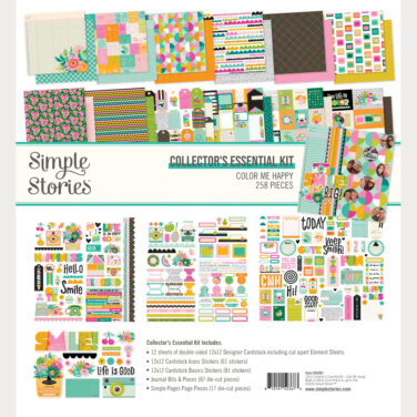 SIMPLE STORIES - Collezione Color Me Happy - Collector's Essential Kit