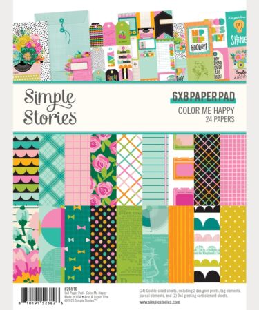 SIMPLE STORIES - Collezione Color Me Happy - 6x8 Pad
