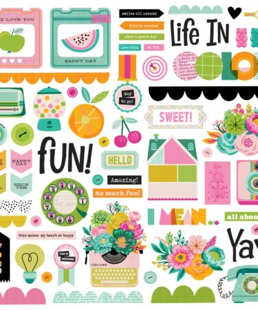 Alternative view of SIMPLE STORIES - Collezione Color Me Happy - Chipboard Pieces