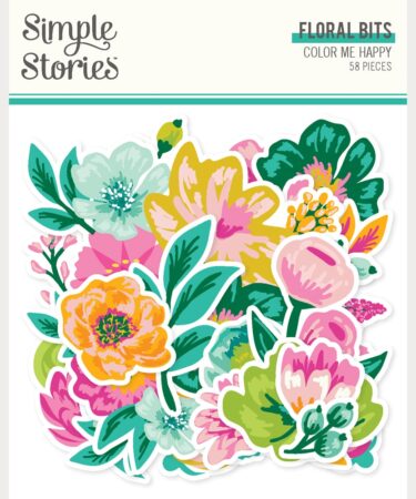 SIMPLE STORIES - Collezione Color Me Happy -  Floral Bits & Pieces