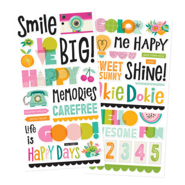 SIMPLE STORIES - Collezione Color Me Happy - Foam Stickers