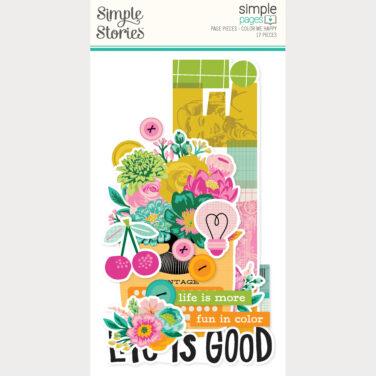 SIMPLE STORIES - Collezione Color Me Happy -  Simple Pages Page Pieces
