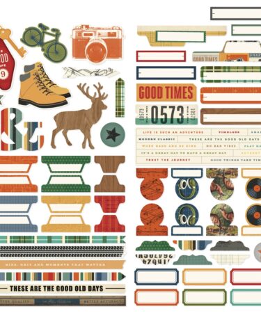 SIMPLE STORIES - Collezione  Rustic Legend - Cardstock Stickers Basics