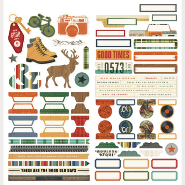 SIMPLE STORIES - Collezione  Rustic Legend - Cardstock Stickers Basics