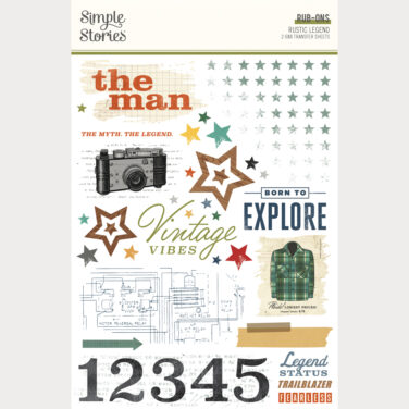 SIMPLE STORIES - Collezione  Rustic Legend - Rub Ons