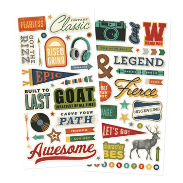SIMPLE STORIES - Collezione  Rustic Legend - Foam Stickers