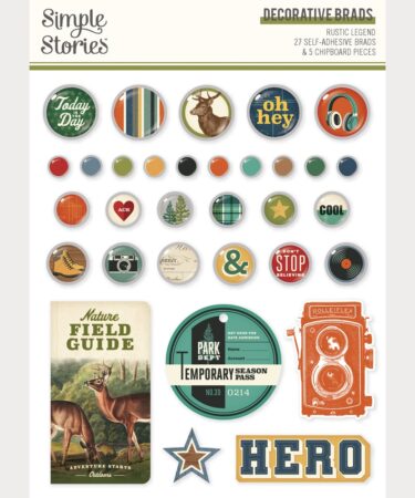 SIMPLE STORIES - Collezione  Rustic Legend - Decorative Brad