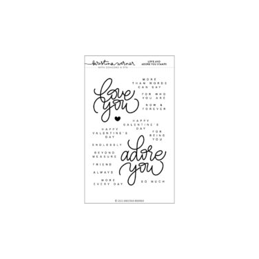 Concord & 9th – Kristina Werner –Love and Adore You Stamp Set (4 x 6)