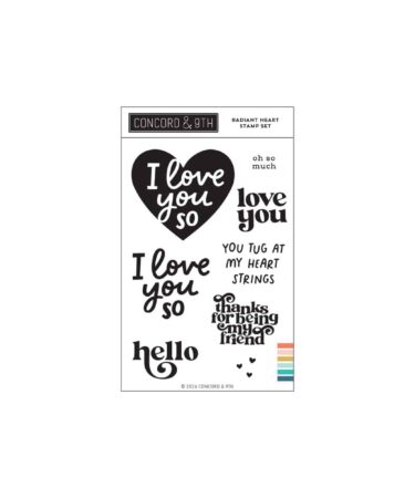 Concord & 9th – Radiant Heart Stamp Set (4 x 6)