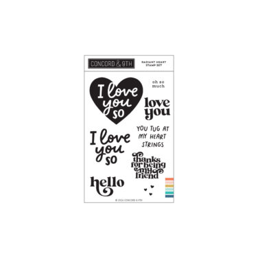 Concord & 9th – Radiant Heart Stamp Set (4 x 6)