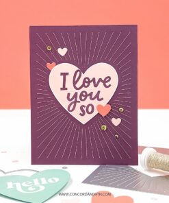 Alternative view of Concord & 9th – Radiant Heart Stamp Set (4 x 6)