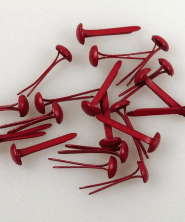 Nellie's Choice • Floral Brads 3mm (40pcs/pkg) Christmas Red 207U