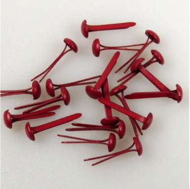 Nellie's Choice • Floral Brads 3mm (40pcs/pkg) Christmas Red 207U