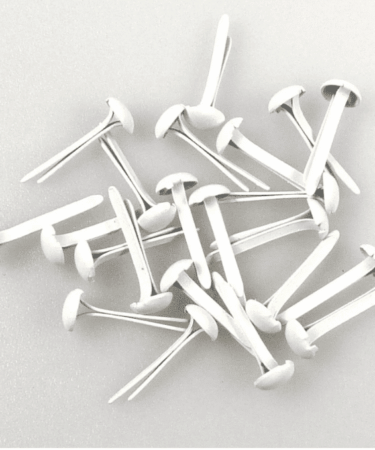 Nellie's Choice • Floral Brads 3mm (40pcs/pkg) White