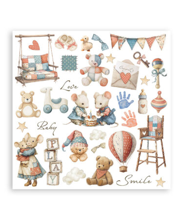 Alternative view of STAMPERIA - Collezione Baby - Rub on kit cm 15,5x15,5 - 6 pagine