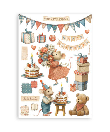 Alternative view of STAMPERIA - Collezione Family -Washi pad 8 sheets A5