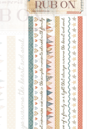 STAMPERIA - Collezione Family -Rub on cm 10,16x21,6  bordure