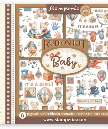 STAMPERIA - Collezione Baby - Rub on kit cm 15,5x15,5 - 6 pagine