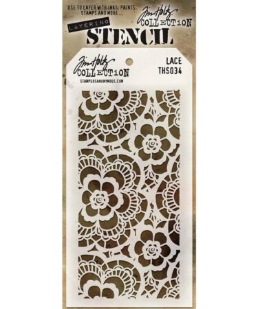 Stampers Anonymous Lace Tim Holtz Layering Stencil