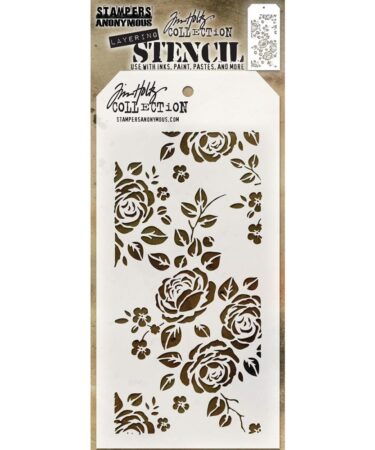 Stampers Anonymous Roses Tim Holtz Layering Stencil