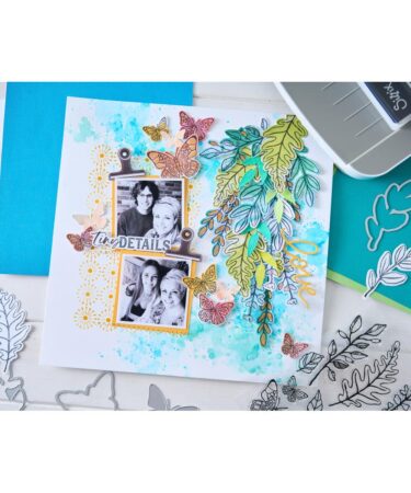 Alternative view of Sizzix Clear Stamps w/Framelits Die by Vicki Boutin Greenery Layers #1 (12+26pcs)