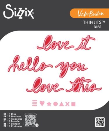 Sizzix Thinlits Die by Vicki Boutin Vicki Script #1 (17pcs)
