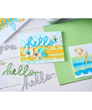 Alternative view of Sizzix Thinlits Die by Vicki Boutin Vicki Script #1 (17pcs)