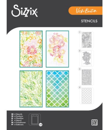 Sizzix Stencil A5 by Vicki Boutin Buildables Botanicals #1 (4pcs)