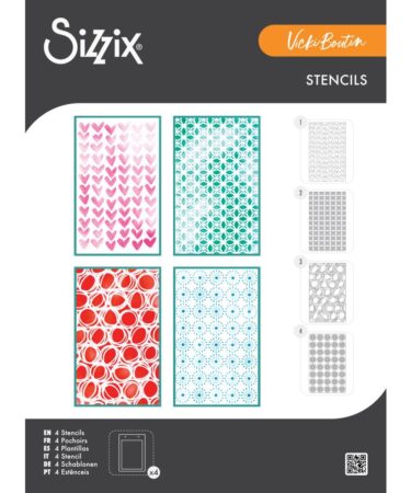Sizzix Stencil A5 by Vicki Boutin Buildables Backgrounds #1 (4pcs)