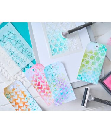 Alternative view of Sizzix Stencil A5 by Vicki Boutin Buildables Backgrounds #1 (4pcs)