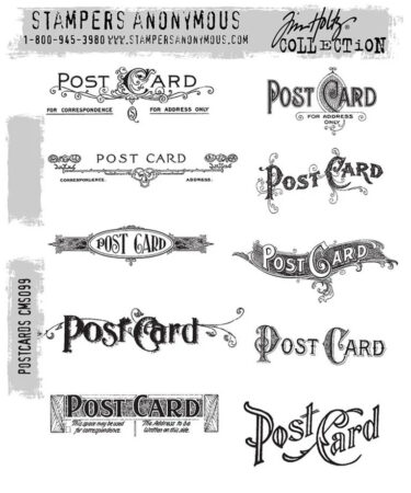Stampers Anonymous Postcards Tim Holtz Cling Stamps