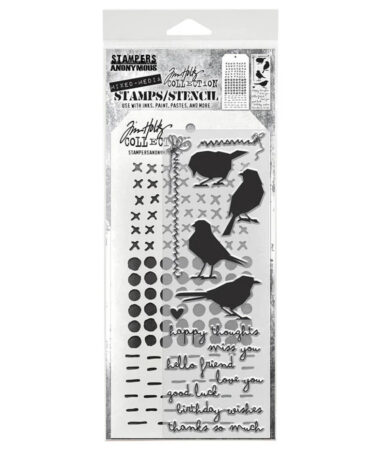 Stampers Anonymous Shilhoutte Birds Tim Holtz Stamps/Stencil