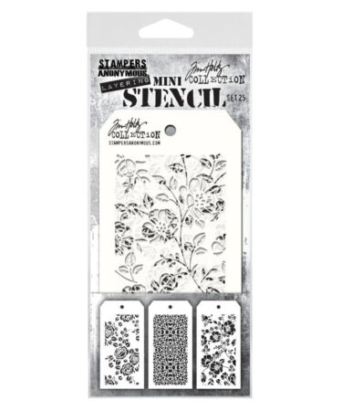 Stampers Anonymous Set #25 Tim Holtz Layering Mini Stencil (3pcs)