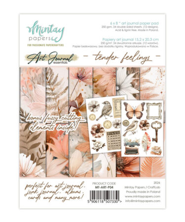 Mintay - 6 x 8 Art Journal Paper Pad - Tender Feelings