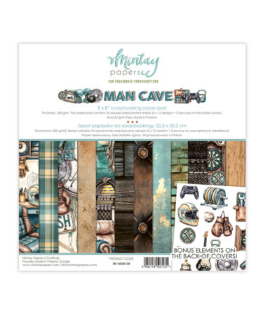 Mintay - 8 x 8  Paper Pad - Man Cave