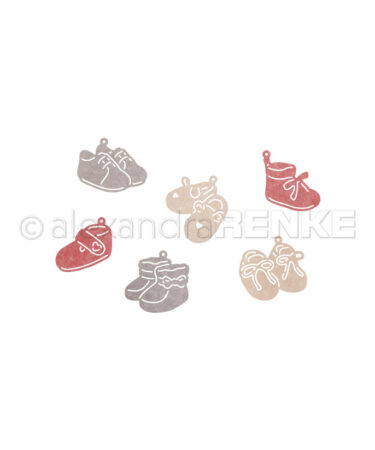 ALEXANDRA RENKE- set di fustelle -'Kleine Schuhe Anhänger'
