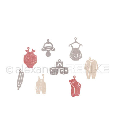 ALEXANDRA RENKE- set di fustelle -'Baby Anhänger'