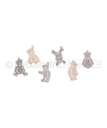 ALEXANDRA RENKE- set di fustelle - 'Kleine Bärchen Anhänger'