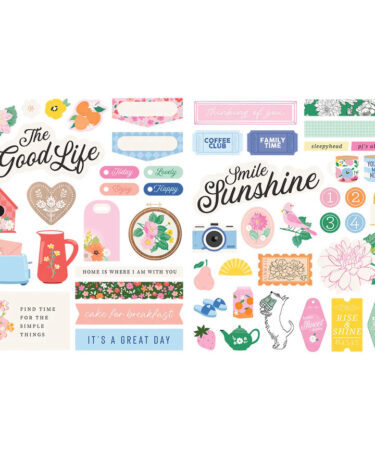 Spellbinders - Rosie's Studio - Collezione Breakfast in Bed - Chipboard Stickers