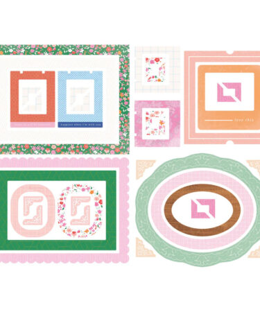 Spellbinders - Rosie's Studio - Collezione Breakfast in Bed - Chipboard Frames & Corners