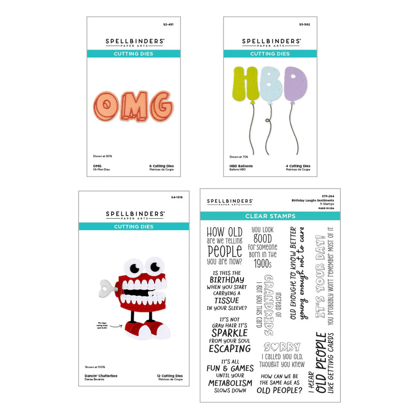 SPELLBINDERS - Collezione Aged to Perfection - Aged to Perfection Dies and Stamp Bundle