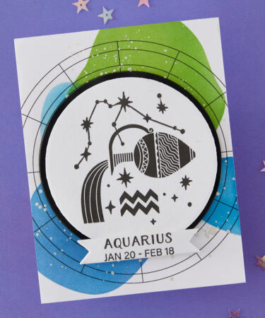 Alternative view of SPELLBINDERS - Collezione Block Print Zodiacs - Aquarius Registration Press + Foil Plate